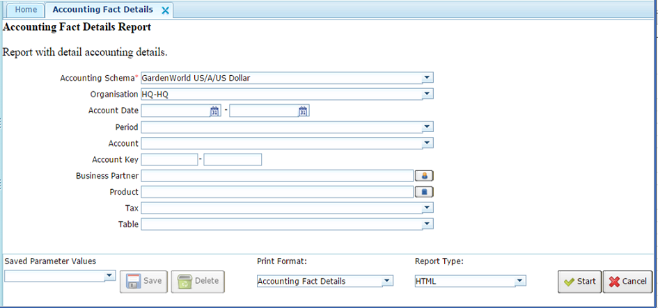 Select Print format and output type before running report1.png